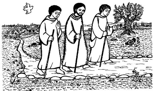 Risultati immagini per I discepoli di Emmaus da disegnare